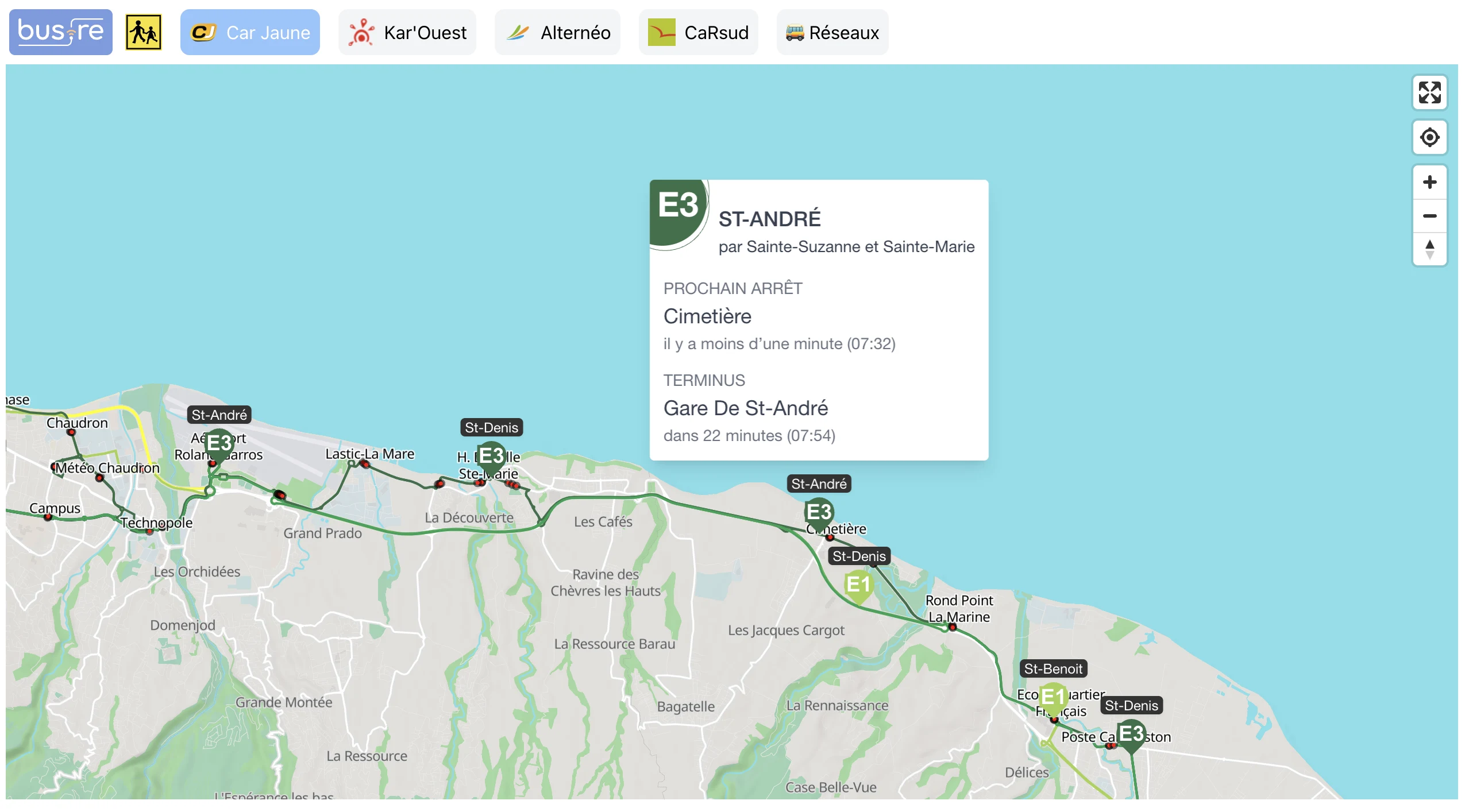 Bus.re screenshot