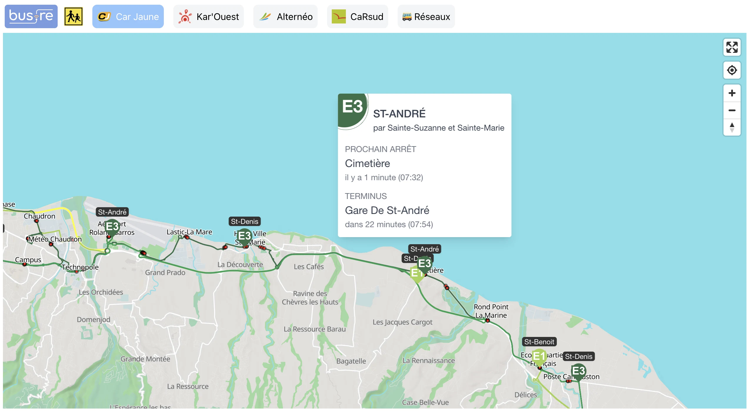 Bus.re screenshot